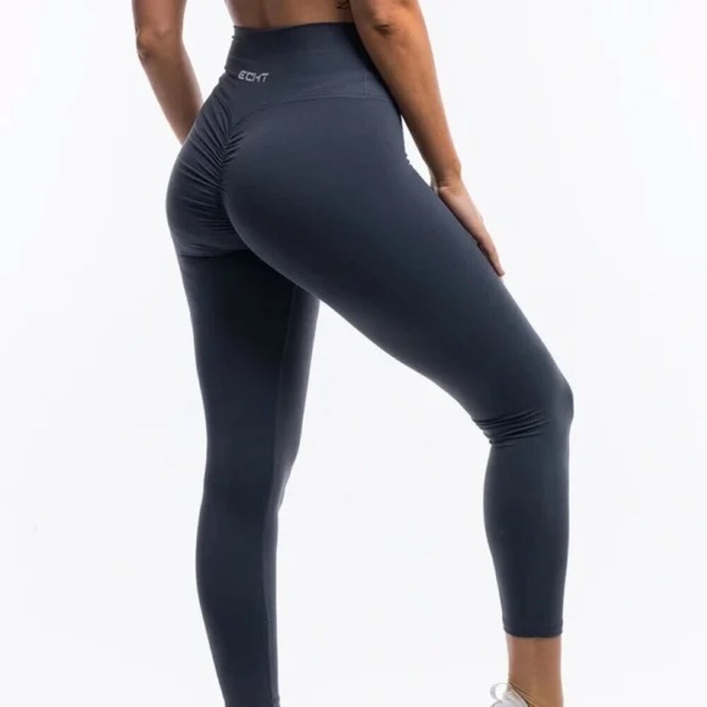 ECHT FORCE SCRUNCH LEGGINGS - S smoke (dark blue-ish grey)